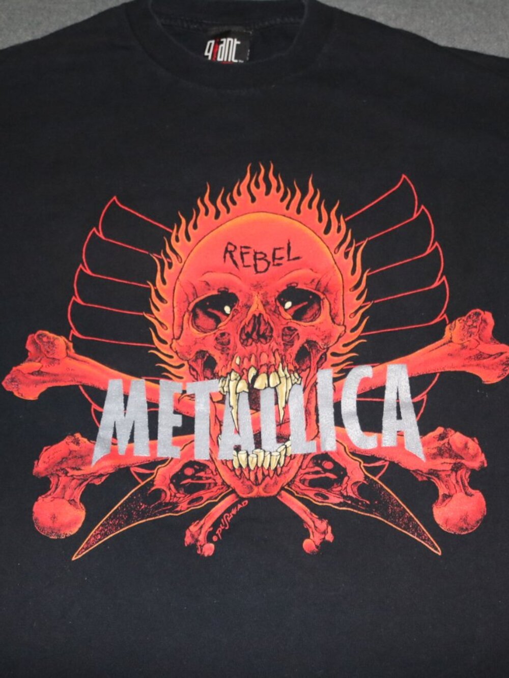 METALLICA T-shirt Mens XL Black Giant 2007 Rebel - Picture 2 of 8